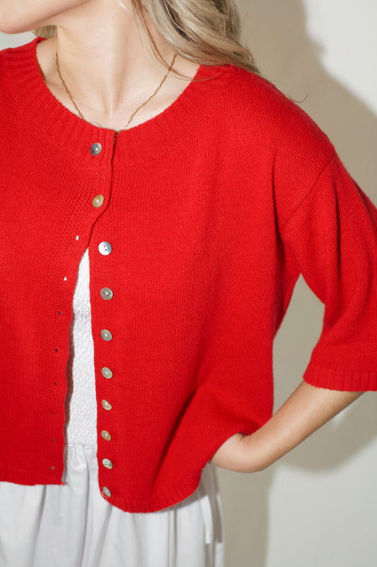 Birdy Cardigan- Red