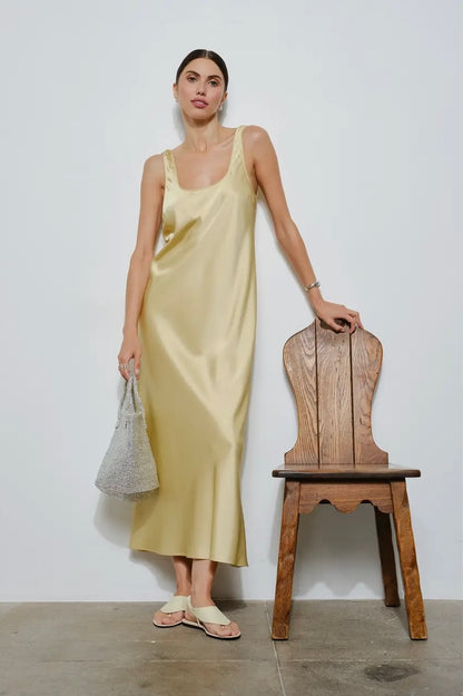 Mirelle Slip Dress-Yellow
