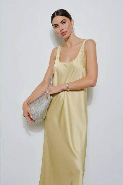 Mirelle Slip Dress-Yellow