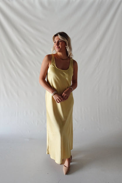 Mirelle Slip Dress-Yellow