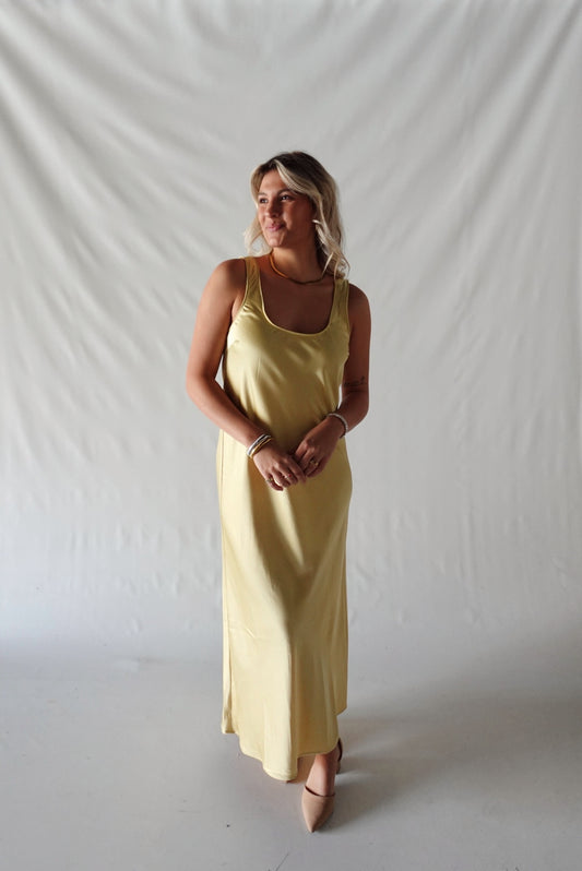Mirelle Slip Dress-Yellow