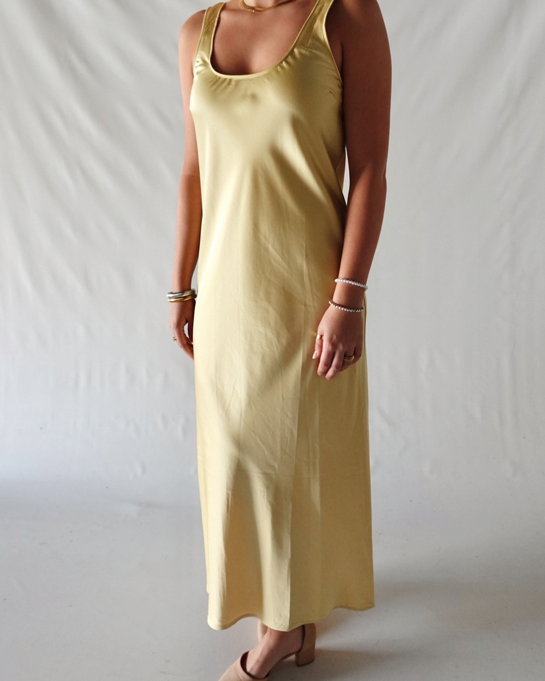 Mirelle Slip Dress-Yellow