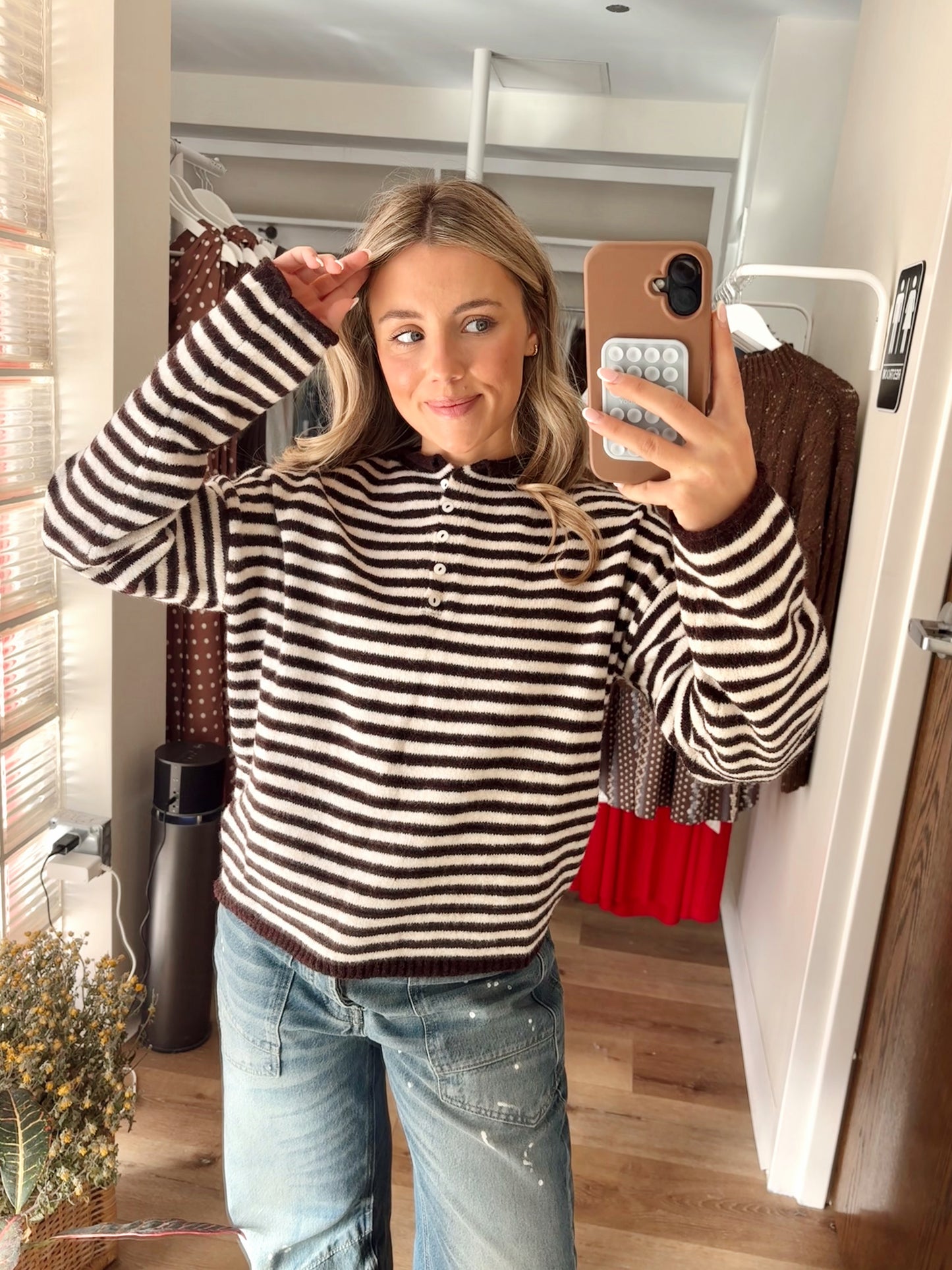 Piper Henley -  Striped Dark Wine