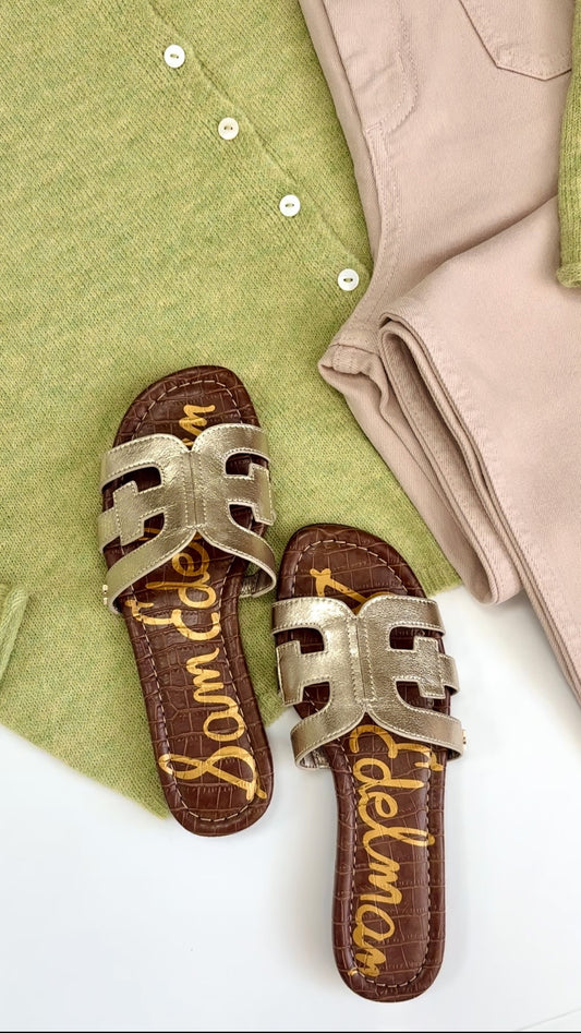 Bay Slide Sandal- Molten Gold Leather