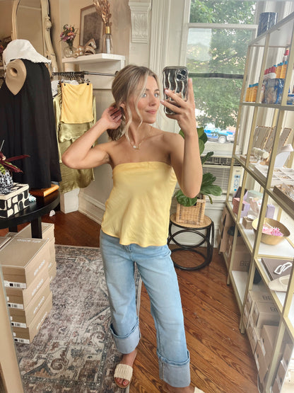 *Restocked* Solstice Tube Top- Yellow