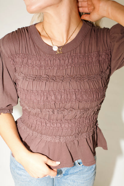 Maxey Knit Top- French Chocolate