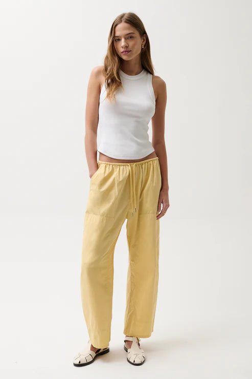 Theo Poplin Pant- Yellow Tumeric
