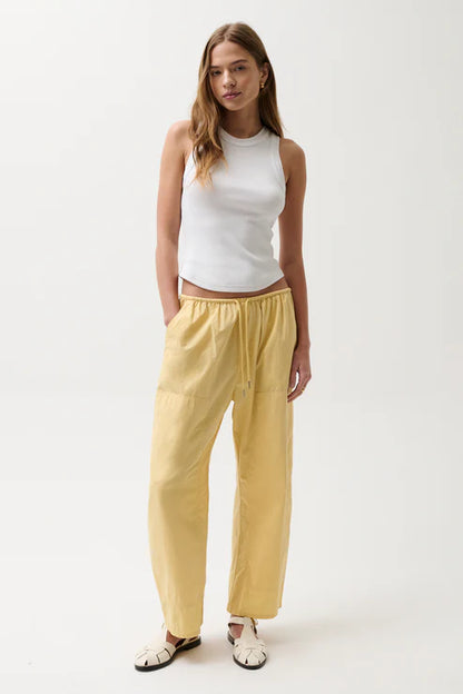 Theo Poplin Pant- Yellow Tumeric