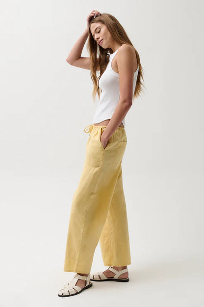 Theo Poplin Pant- Yellow Tumeric