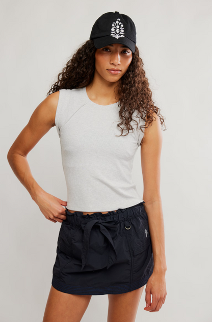 Love My Twist Muscle Tank- Heather Grey