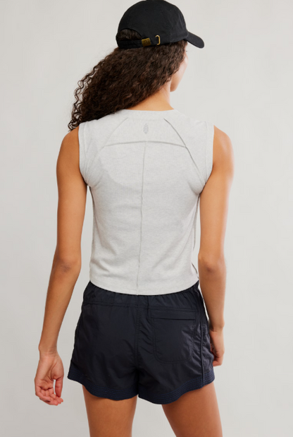 Love My Twist Muscle Tank- Heather Grey