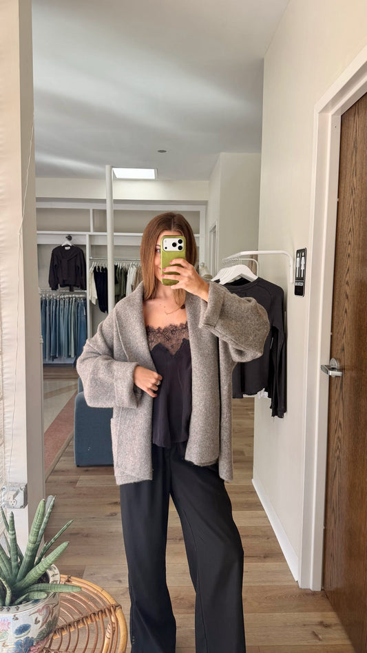 Weekend Cardigan- Warm Grey