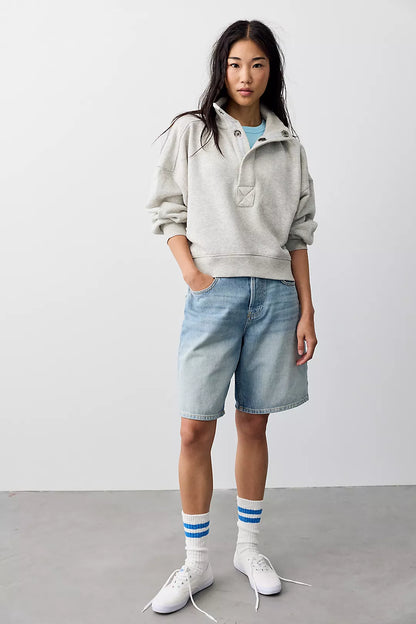 Timeless Pullover- Heather Grey