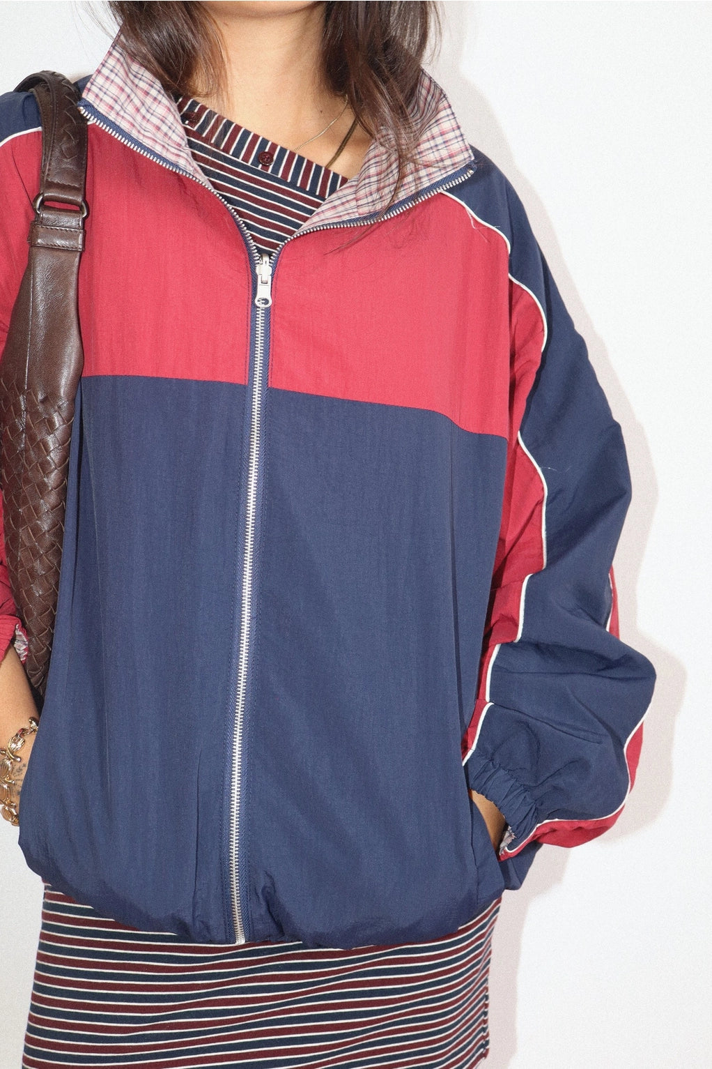 Whitney Reverse Wind Breaker- Navy Combo