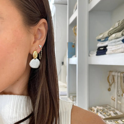 Zinnia Contrast Drop Studs