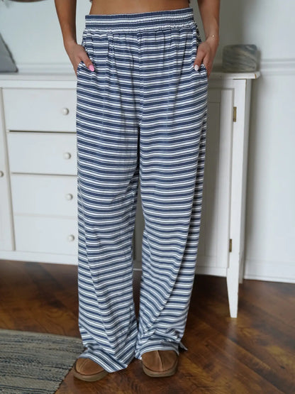 Billie Pants- Navy Stripes