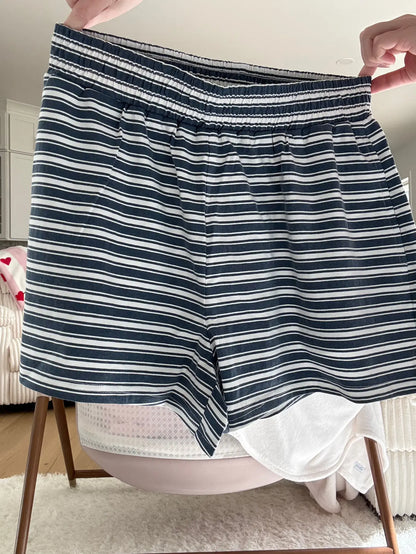 Billie Shorts- Navy Stripes