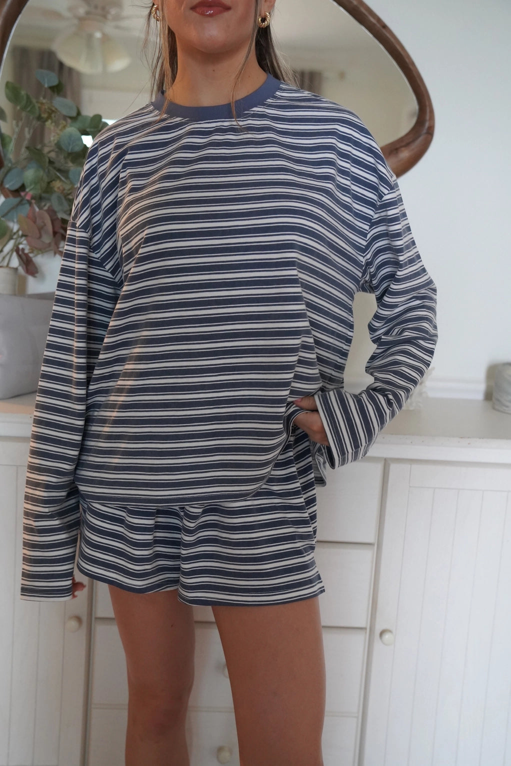 Billie Top- Navy Stripes
