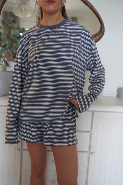 Billie Top- Navy Stripes