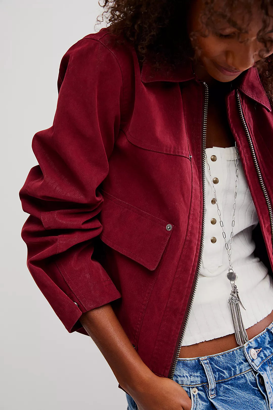 Blair Vegan Suede Jacket- Dionysus