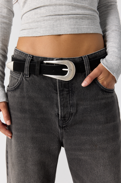 Cannon Suede Belt-Black