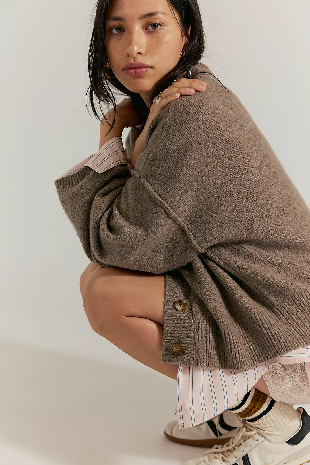 Cool Of The Night Cardi- Mocha Melange