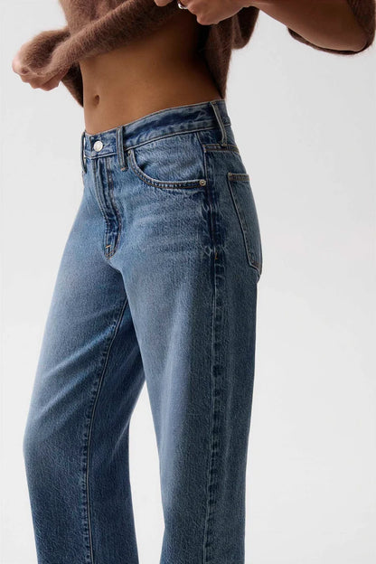 Donny Rolled Hem Boyfriend Jean- Wilcox