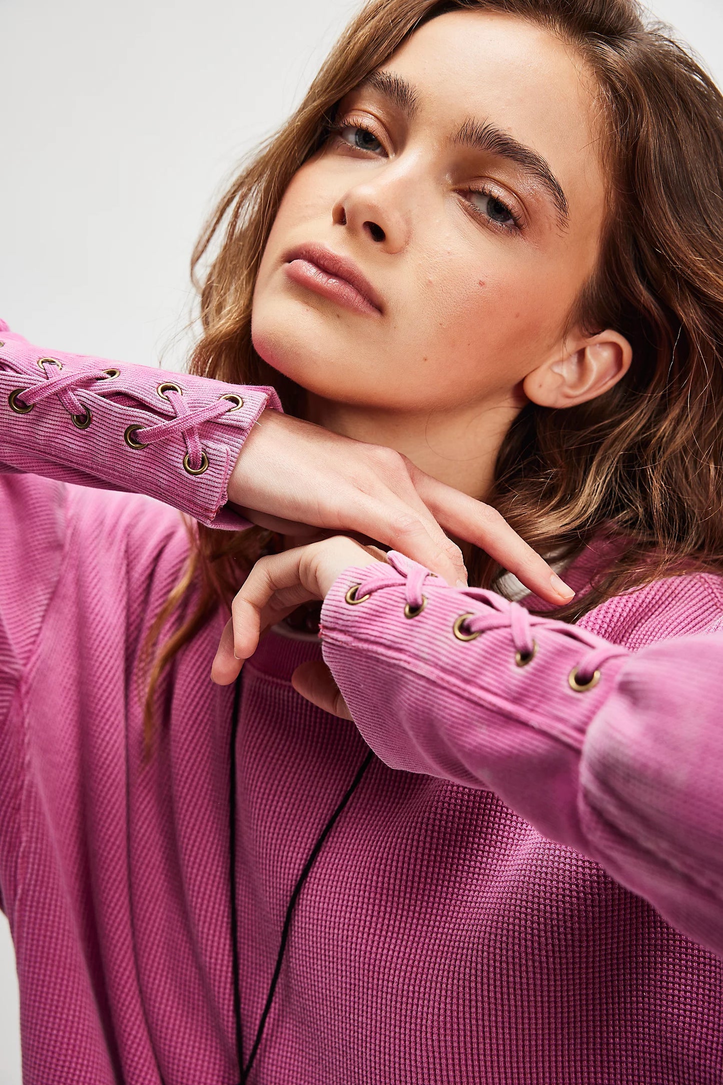 We The Free Lapis Cuff Long Sleeve- PlumDrop