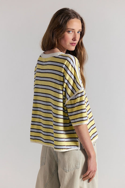 Clean Rugby Tee- Yellow Combo