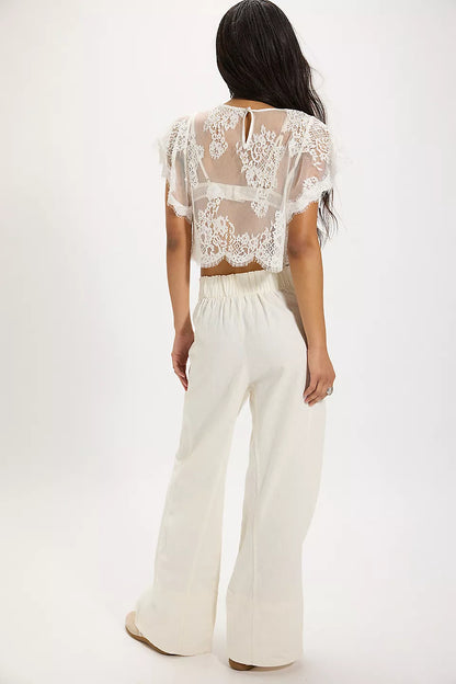 Days End Linen Pull On- Clean Ivory