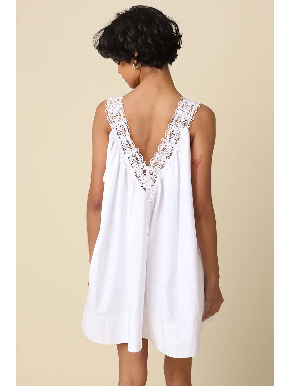 Elise Babydoll Mini-White