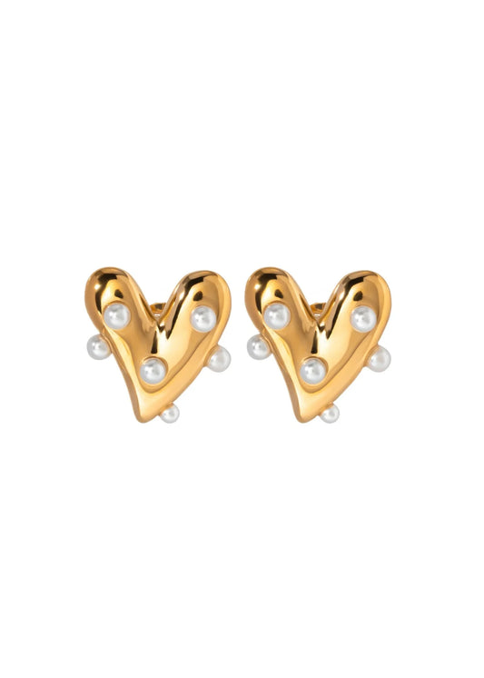 Harper Heart Studs- Hjane Jewels