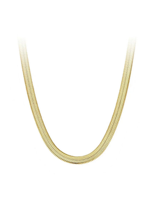 Herringbone Necklace- Gold