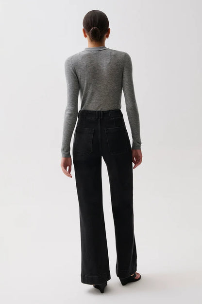 Lana High Rise Ultra Wide Leg Jean- Jetset