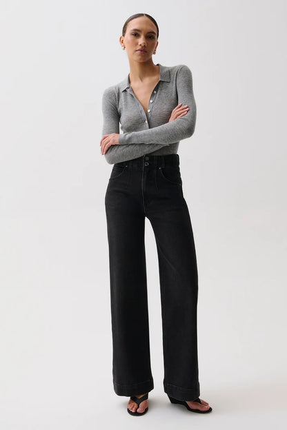 Lana High Rise Ultra Wide Leg Jean- Jetset
