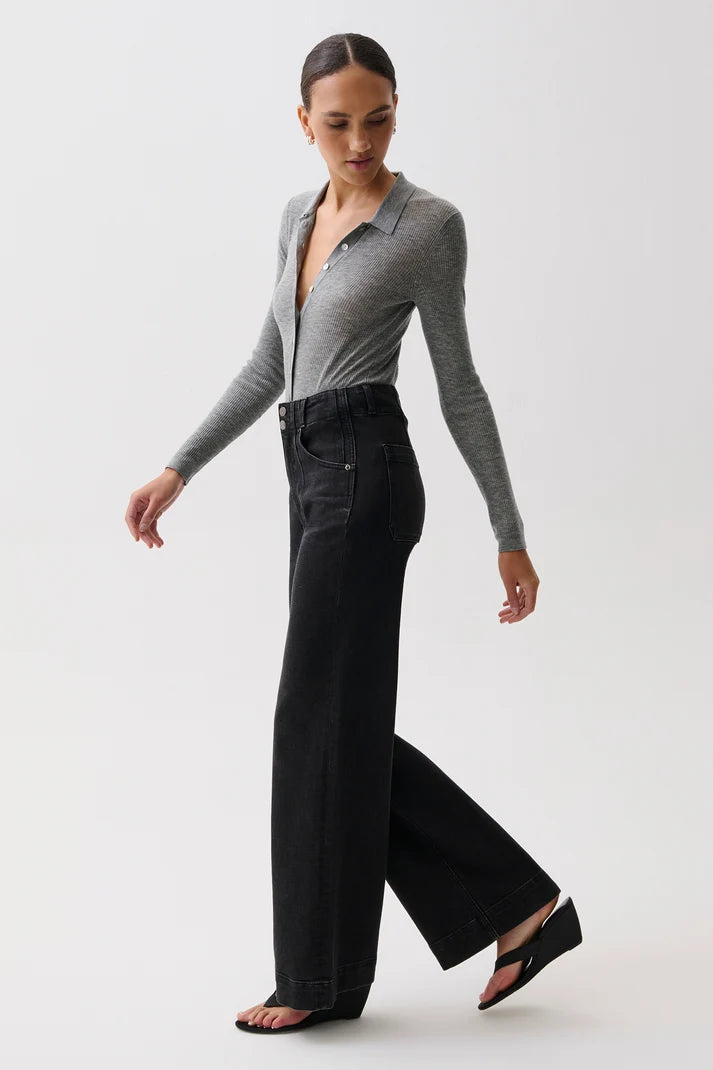 Lana High Rise Ultra Wide Leg Jean- Jetset