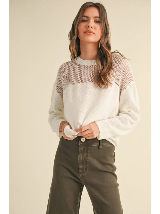 Oliver Sweater Top- White