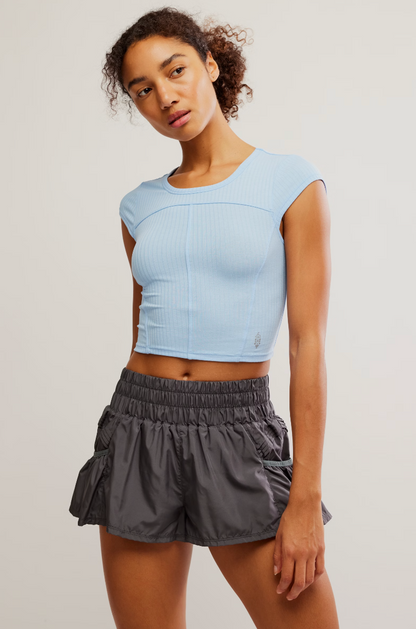 Tempo Ribbed Baby Tee- High Dive