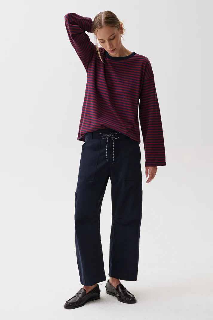 Sabrina Curved Utility Pants- Nautical