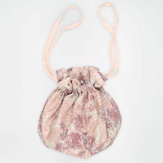 She's A Diva Sequin Drawstring Bag- Pink Multi