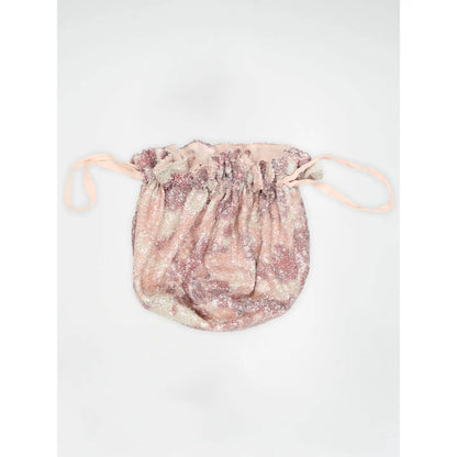 She's A Diva Sequin Drawstring Bag- Pink Multi