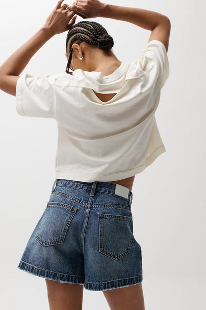 Saige High Rise Short-Wishbone